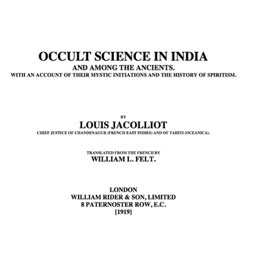 Product picture Occult Science in India
